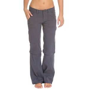 Prana Monarch Convertible Pants Grey Sz 12 Short Inseam
